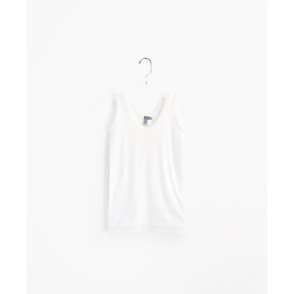 Kristensen du Nord White Cotton Jersey Double Layer Tank Top size 3 US Large